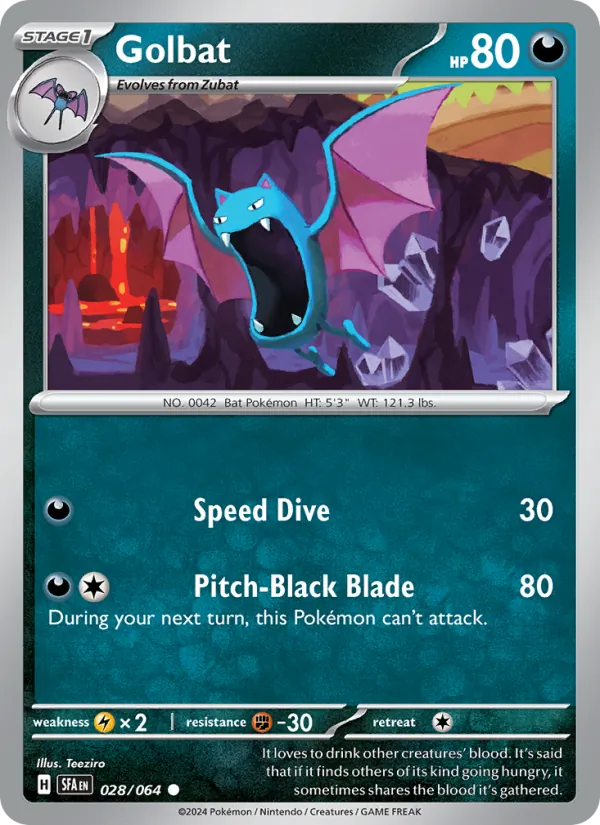Golbat — Shrouded Fable #028 (Pokémon TCG card)