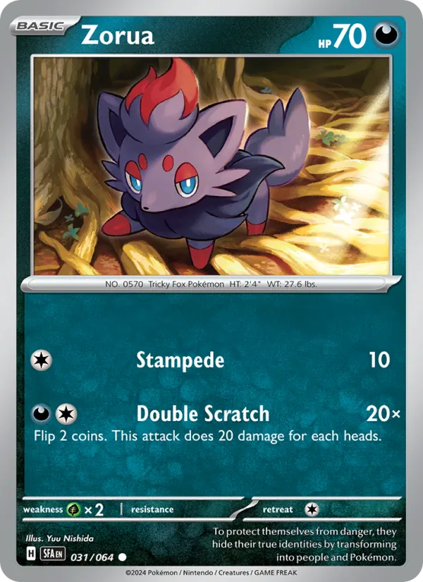 Zorua — Shrouded Fable #031 (Pokémon TCG card)
