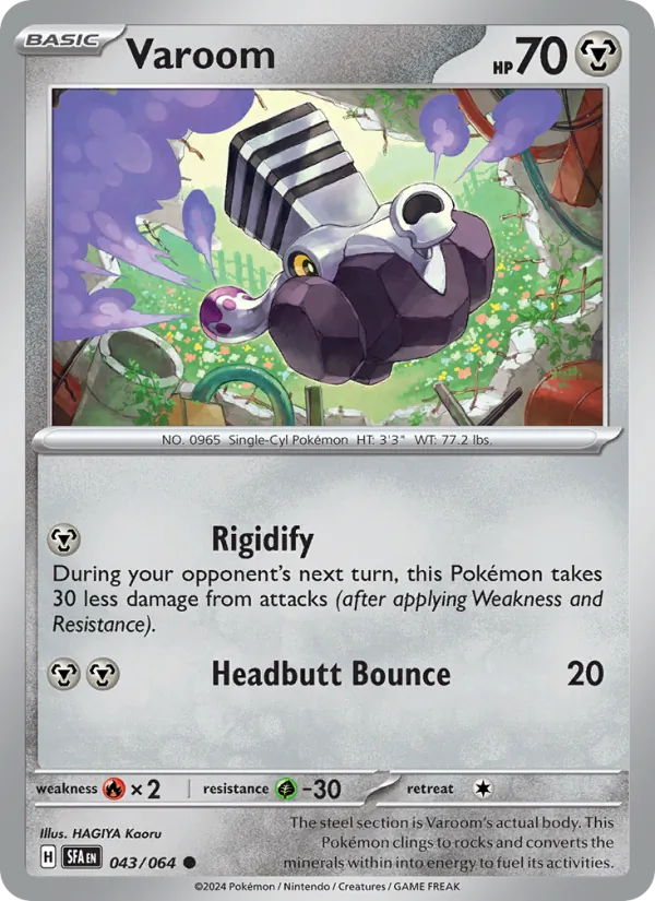 Varoom — Shrouded Fable #043 (Pokémon TCG card)