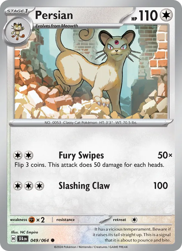 Persian — Shrouded Fable #049 (Pokémon TCG card)