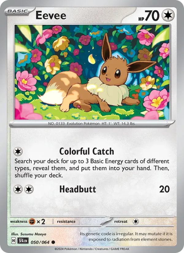 Eevee — Shrouded Fable #050 (Pokémon TCG card)