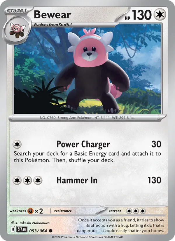 Bewear — Shrouded Fable #053 (Pokémon TCG card)