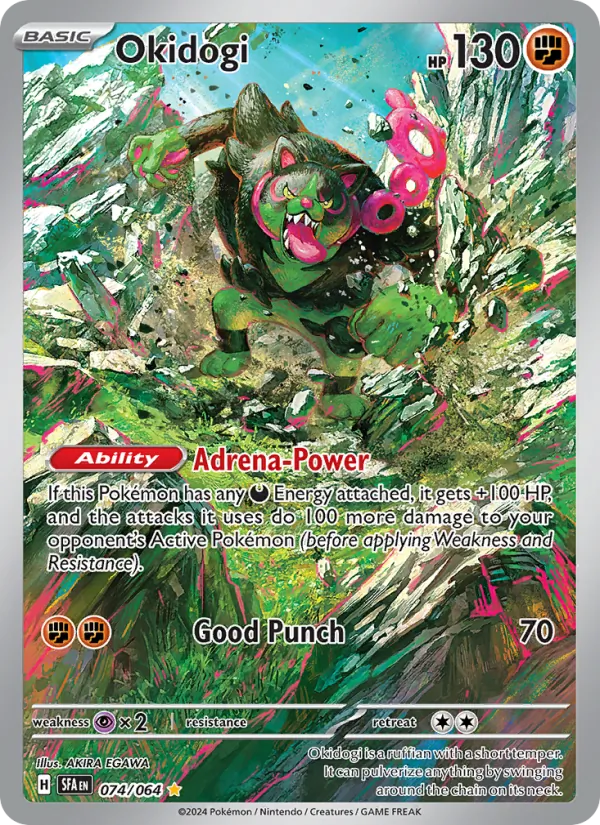 Okidogi — Shrouded Fable #074 (Pokémon TCG card)