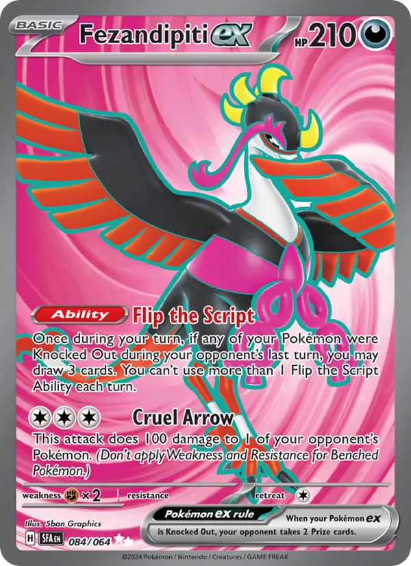 Fezandipiti ex — Shrouded Fable #084 (Pokémon TCG card)