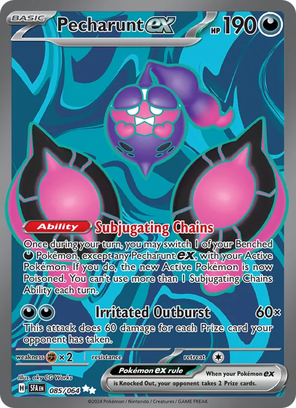 Pecharunt ex — Shrouded Fable #085 (Pokémon TCG card)