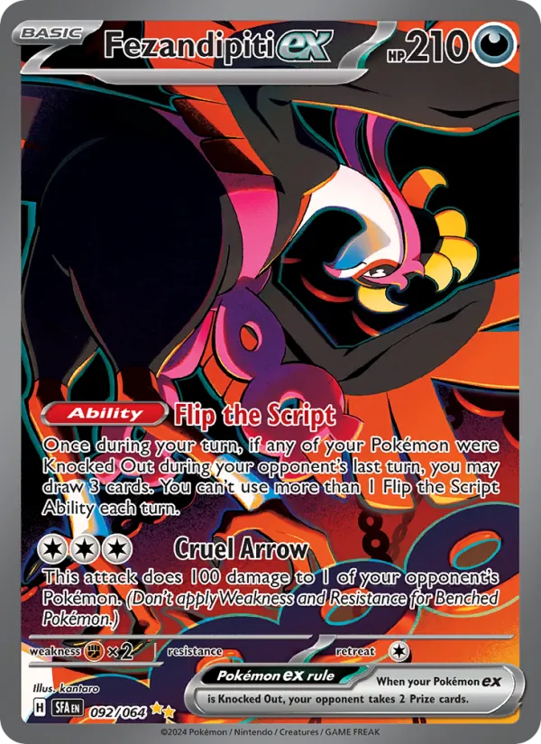 Fezandipiti ex — Shrouded Fable #092 (Pokémon TCG card)