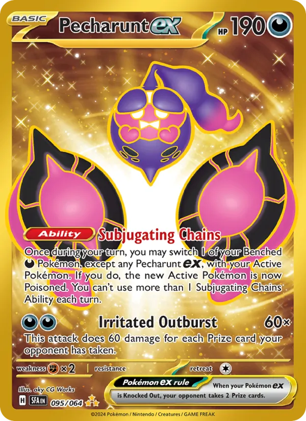 Pecharunt ex — Shrouded Fable #095 (Pokémon TCG card)