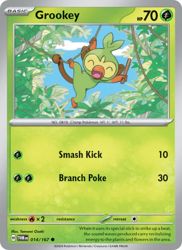 Grookey — Twilight Masquerade #014 (Pokémon TCG card)