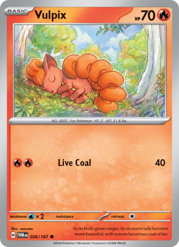 Vulpix — Twilight Masquerade #026 (Pokémon TCG card)