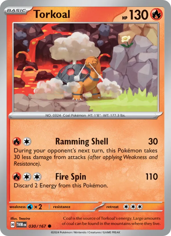 Torkoal — Twilight Masquerade #030 (Pokémon TCG card)