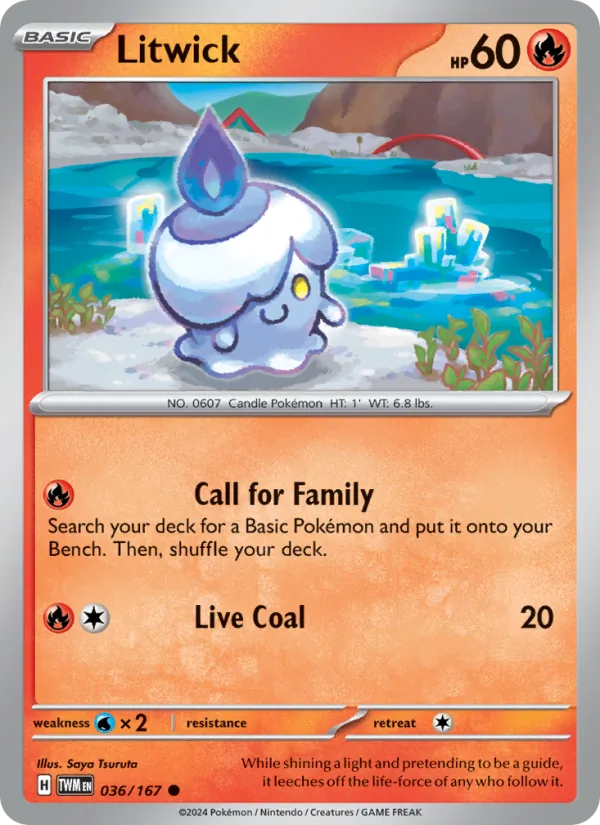 Litwick — Twilight Masquerade #036 (Pokémon TCG card)