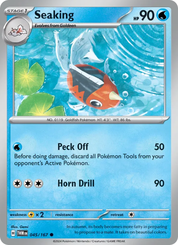Seaking — Twilight Masquerade #045 (Pokémon TCG card)