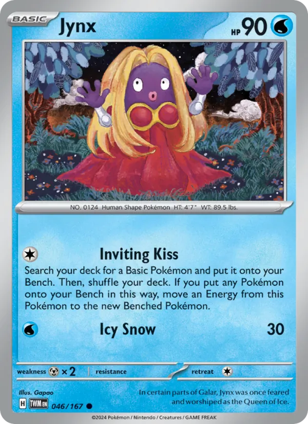 Jynx — Twilight Masquerade #046 (Pokémon TCG card)