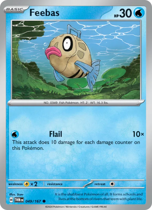 Feebas — Twilight Masquerade #049 (Pokémon TCG card)