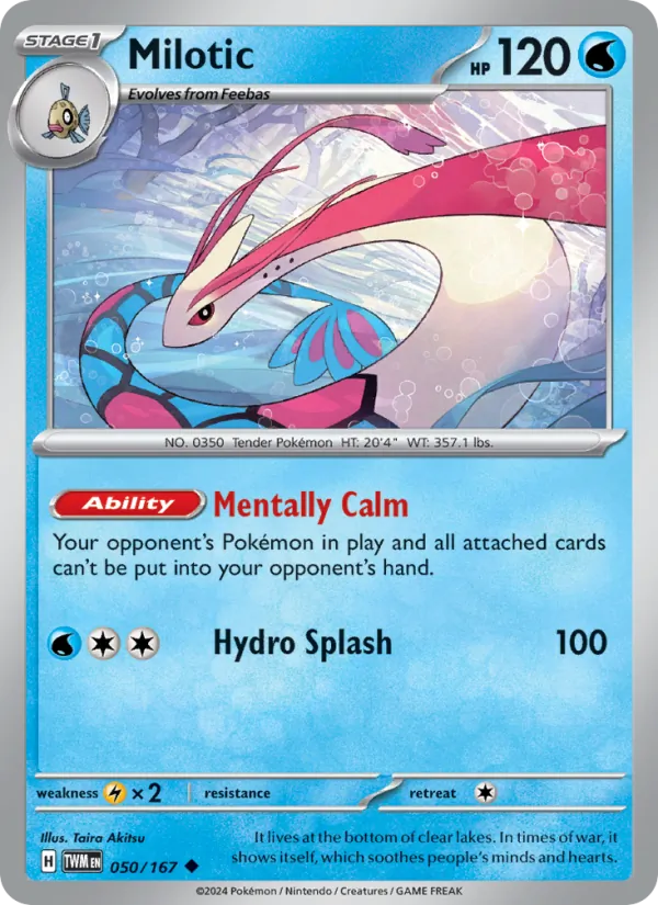 Milotic — Twilight Masquerade #050 (Pokémon TCG card)