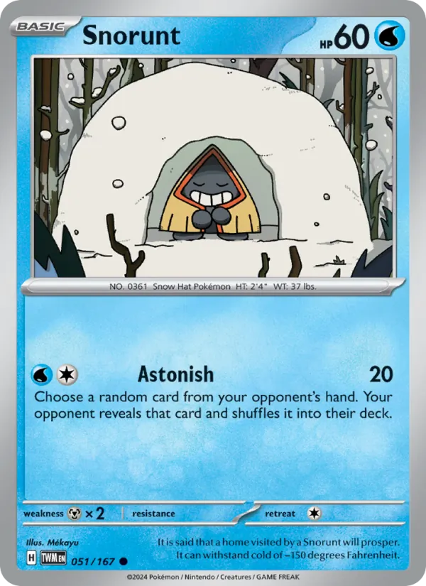Snorunt — Twilight Masquerade #051 (Pokémon TCG card)