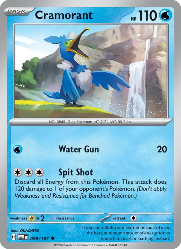 Cramorant — Twilight Masquerade #058 (Pokémon TCG card)