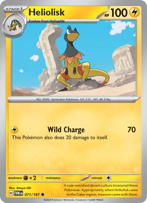 Heliolisk — Twilight Masquerade #071 (Pokémon TCG card)