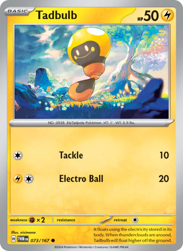 Tadbulb — Twilight Masquerade #073 (Pokémon TCG card)