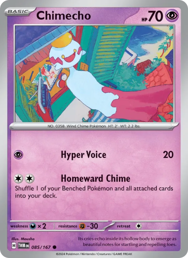 Chimecho — Twilight Masquerade #085 (Pokémon TCG card)