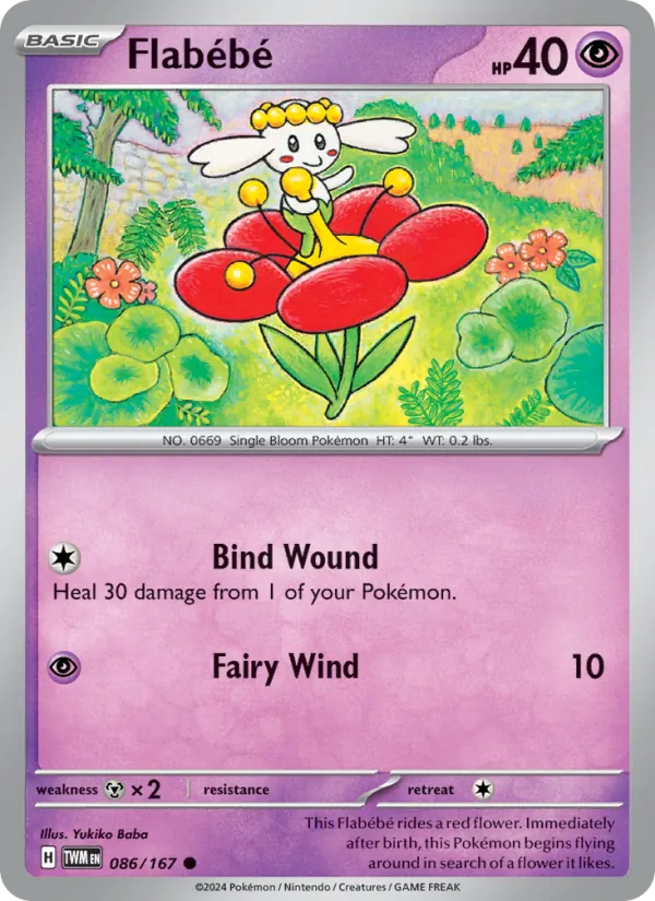 Flabébé — Twilight Masquerade #086 (Pokémon TCG card)
