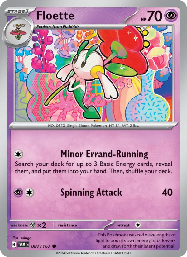 Floette — Twilight Masquerade #087 (Pokémon TCG card)