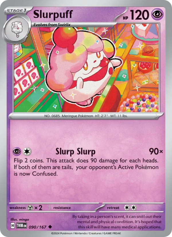 Slurpuff — Twilight Masquerade #090 (Pokémon TCG card)