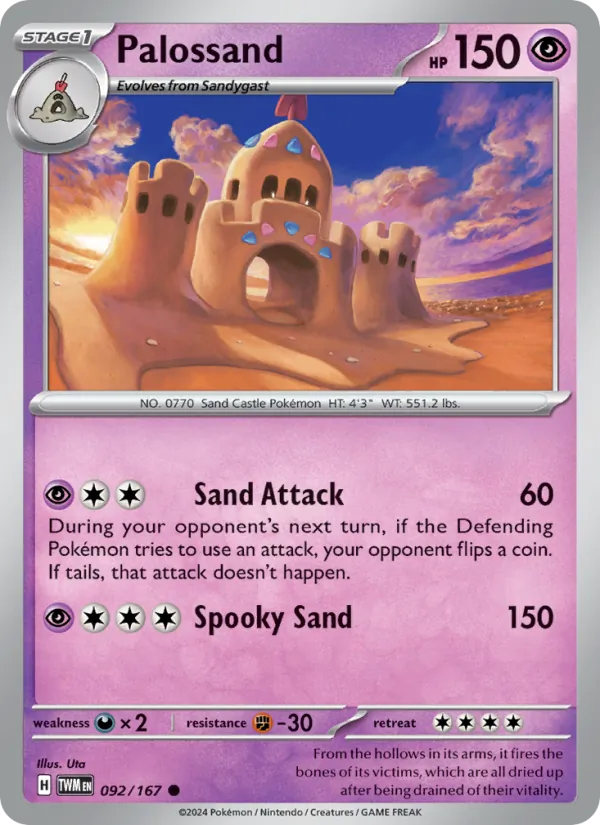 Palossand — Twilight Masquerade #092 (Pokémon TCG card)