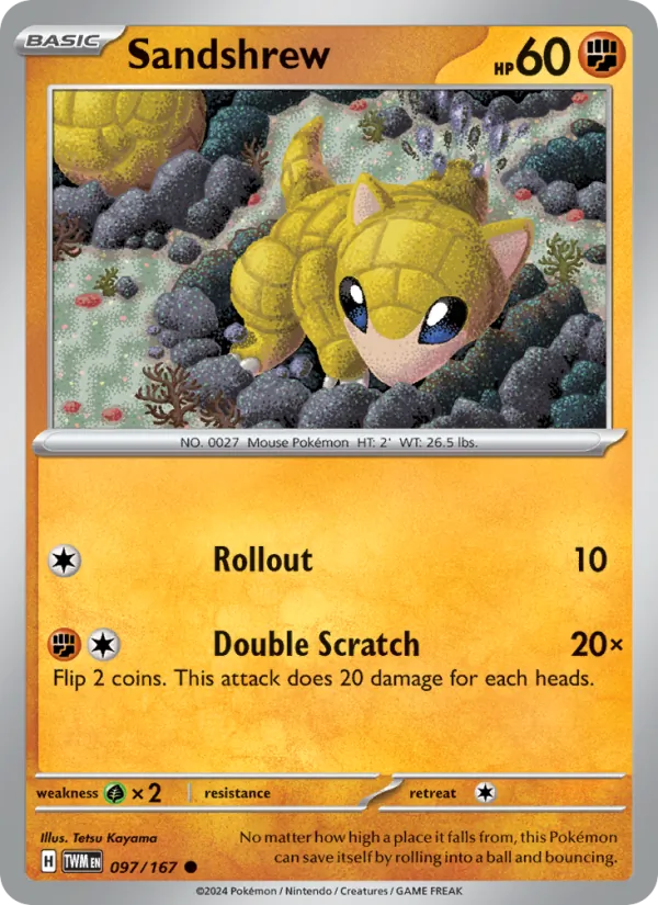 Sandshrew — Twilight Masquerade #097 (Pokémon TCG card)