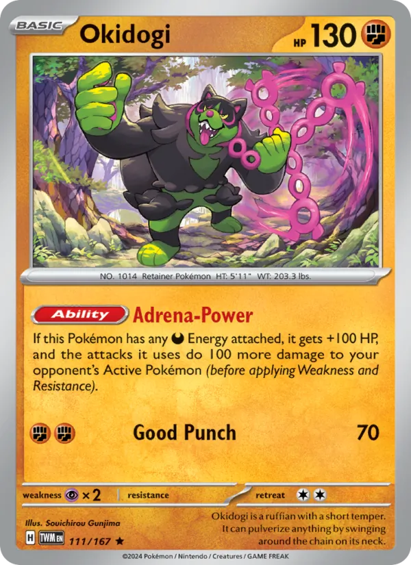 Okidogi — Twilight Masquerade #111 (Pokémon TCG card)