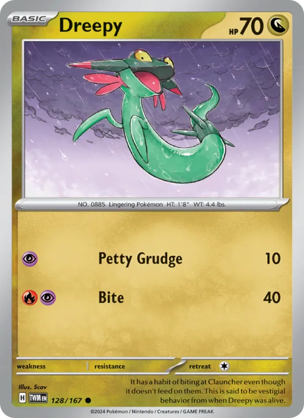 Dreepy — Twilight Masquerade #128 (Pokémon TCG card)