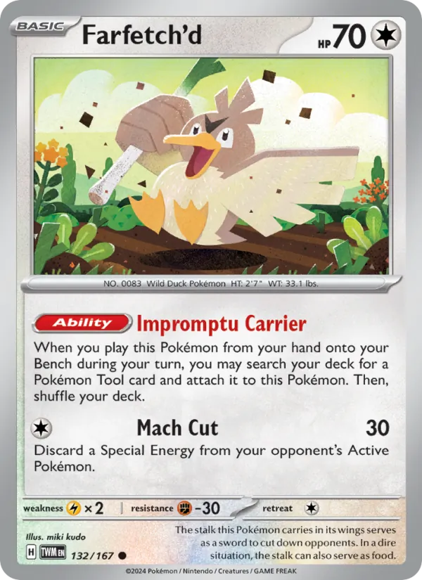 Farfetch'd — Twilight Masquerade #132 (Pokémon TCG card)