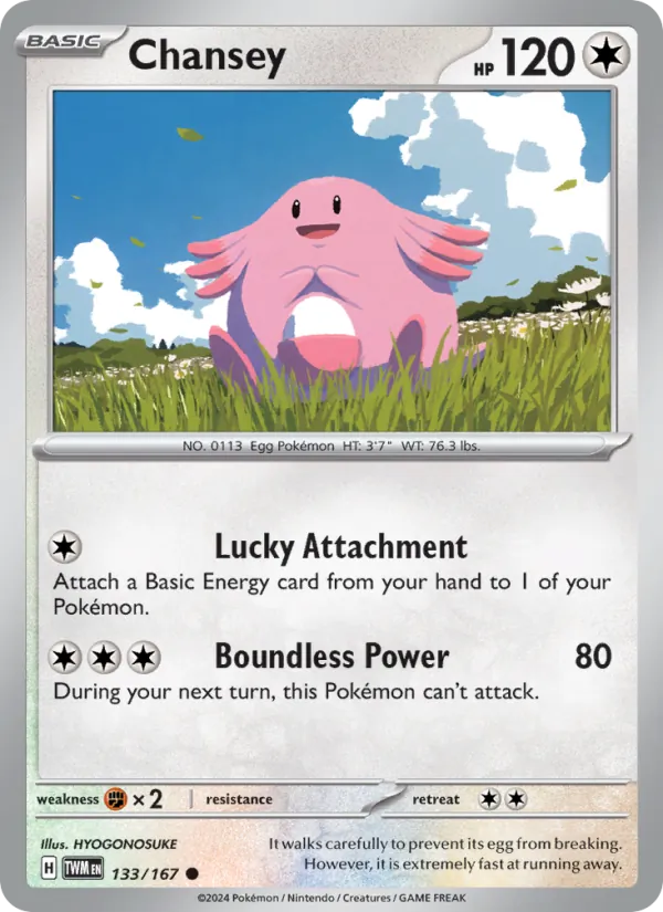 Chansey — Twilight Masquerade #133 (Pokémon TCG card)