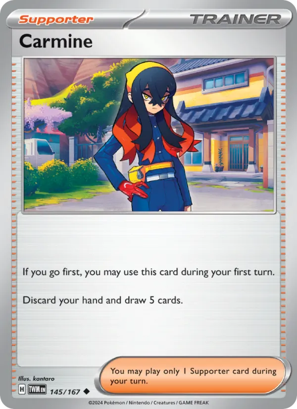 Carmine — Twilight Masquerade #145 (Pokémon TCG card)