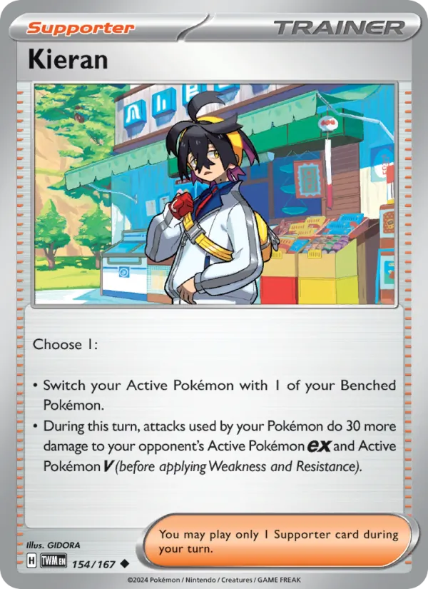 Kieran — Twilight Masquerade #154 (Pokémon TCG card)