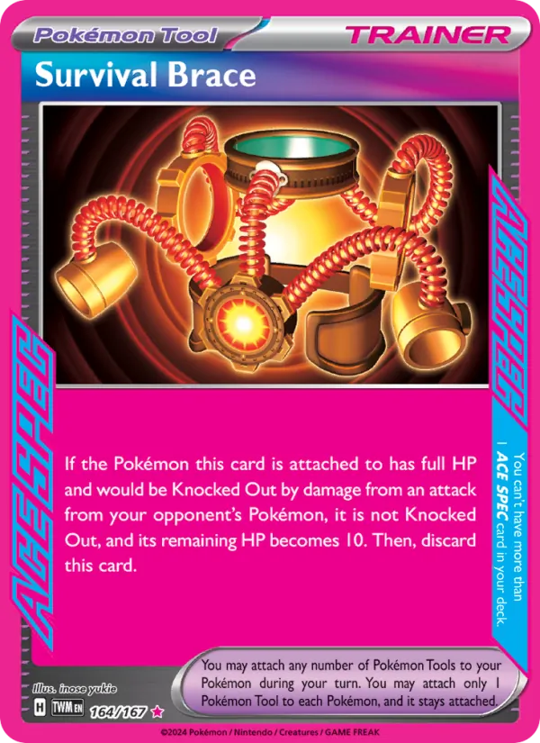 Survival Brace — Twilight Masquerade #164 (Pokémon TCG card)