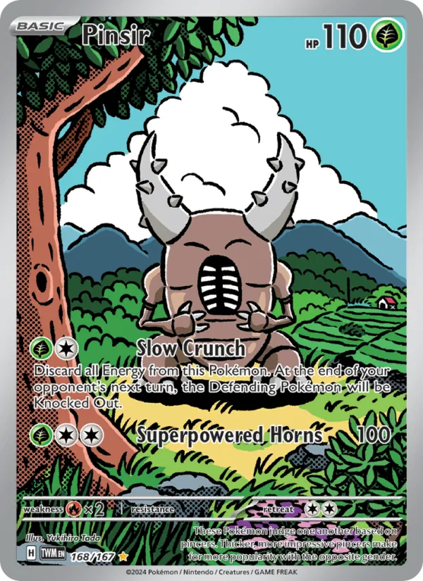 Pinsir — Twilight Masquerade #168 (Pokémon TCG card)