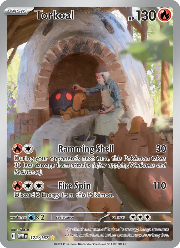 Torkoal — Twilight Masquerade #172 (Pokémon TCG card)