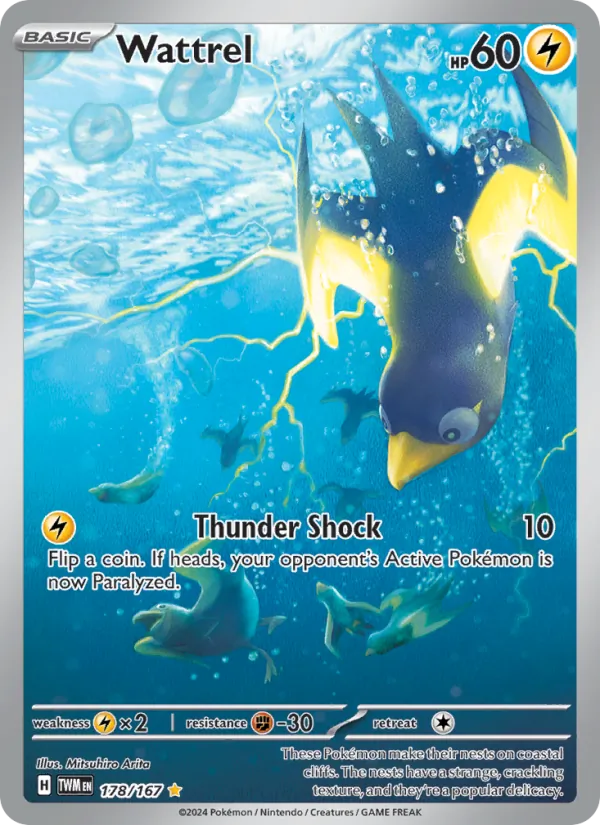 Wattrel — Twilight Masquerade #178 (Pokémon TCG card)