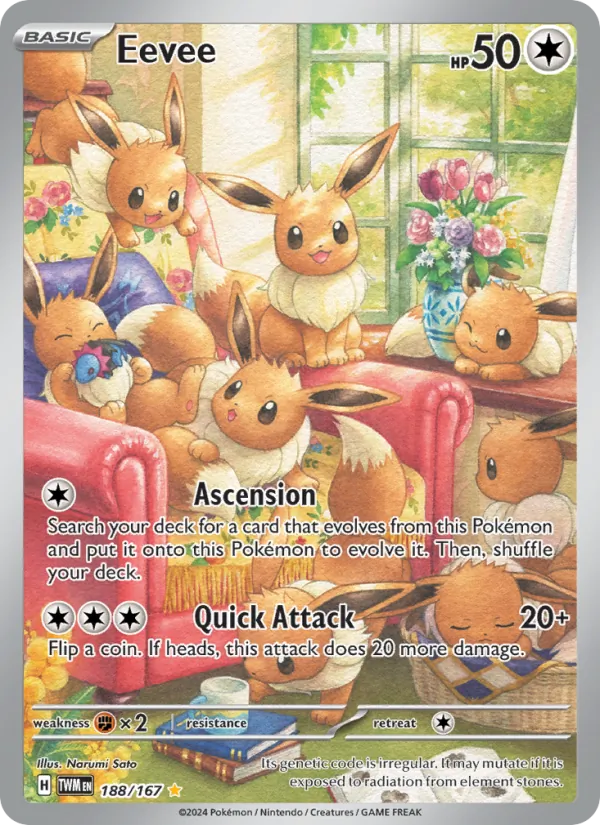 Eevee — Twilight Masquerade #188 (Pokémon TCG card)