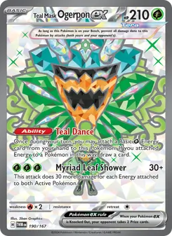 Teal Mask Ogerpon ex (Twilight Masquerade #190)