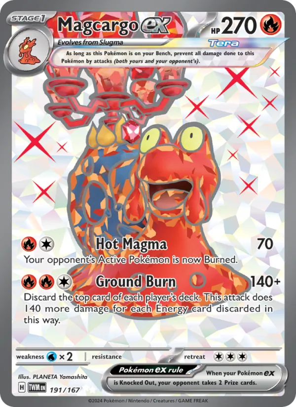 Magcargo ex — Twilight Masquerade #191 (Pokémon TCG card)