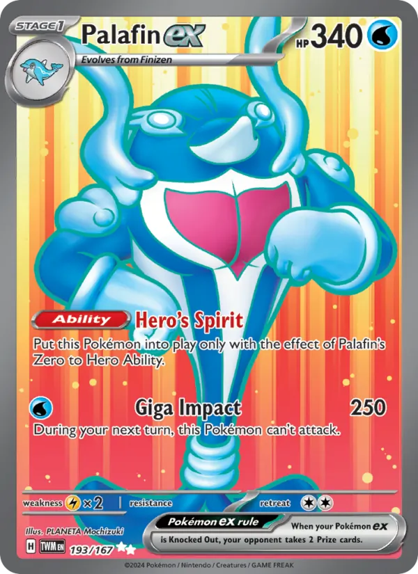 Palafin ex — Twilight Masquerade #193 (Pokémon TCG card)