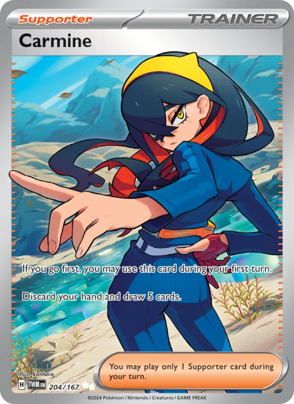 Carmine — Twilight Masquerade #204 (Pokémon TCG card)