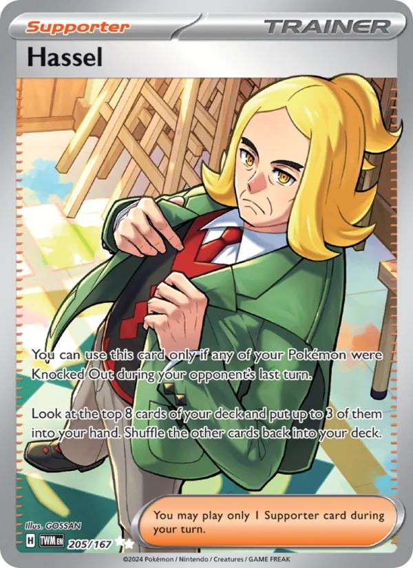 Hassel — Twilight Masquerade #205 (Pokémon TCG card)