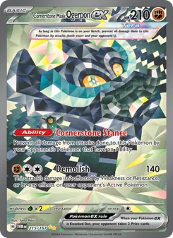 Cornerstone Mask Ogerpon ex (Twilight Masquerade #215)