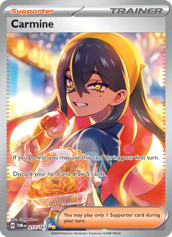 Carmine — Twilight Masquerade #217 (Pokémon TCG card)