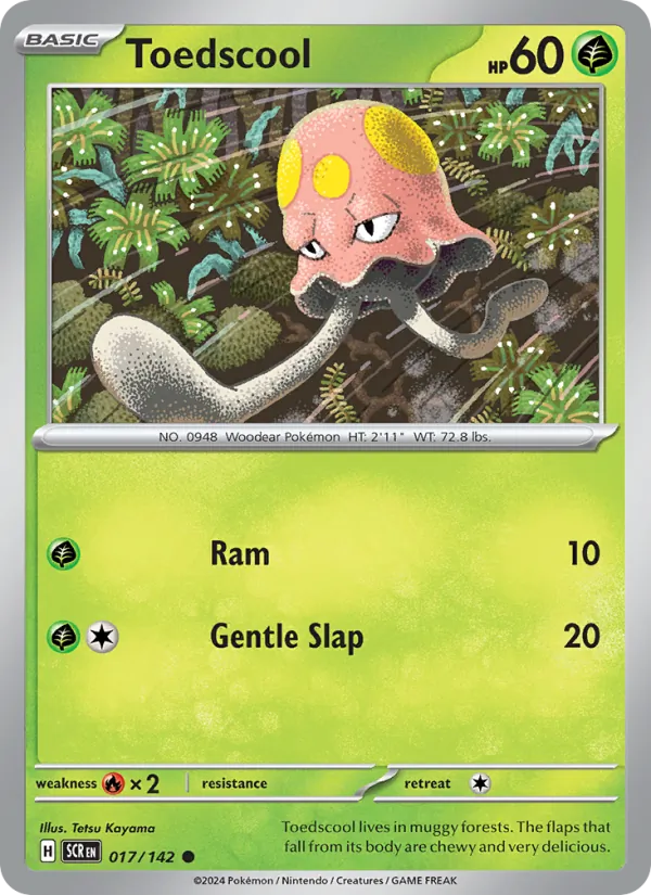 Toedscool — Stellar Crown #017 (Pokémon TCG card)