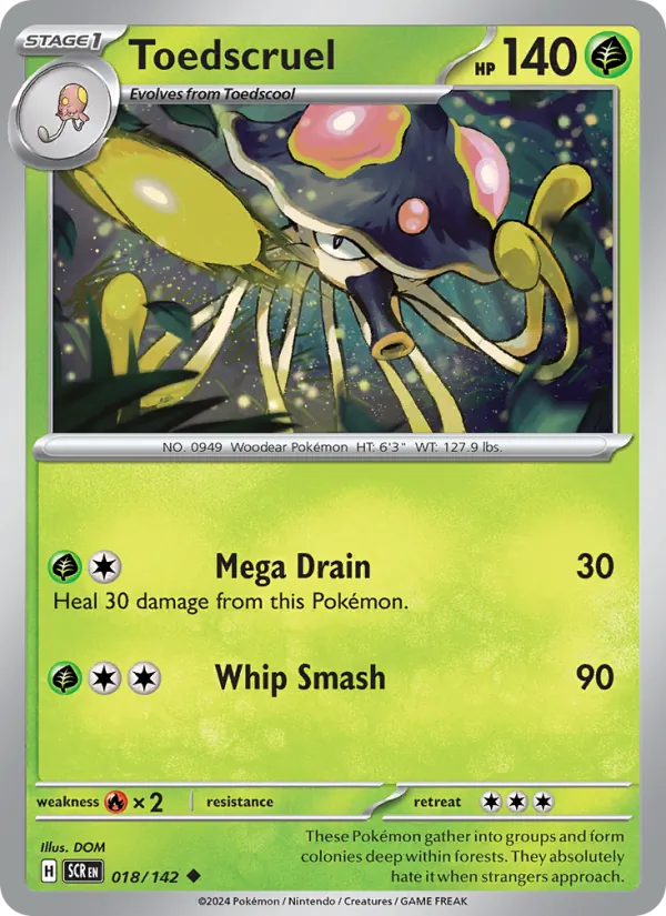 Toedscruel — Stellar Crown #018 (Pokémon TCG card)