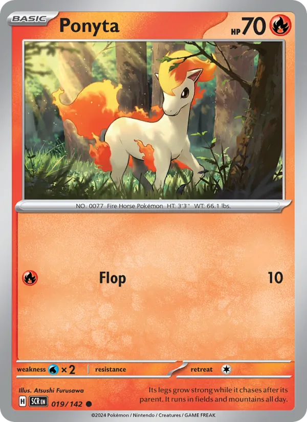 Ponyta — Stellar Crown #019 (Pokémon TCG card)